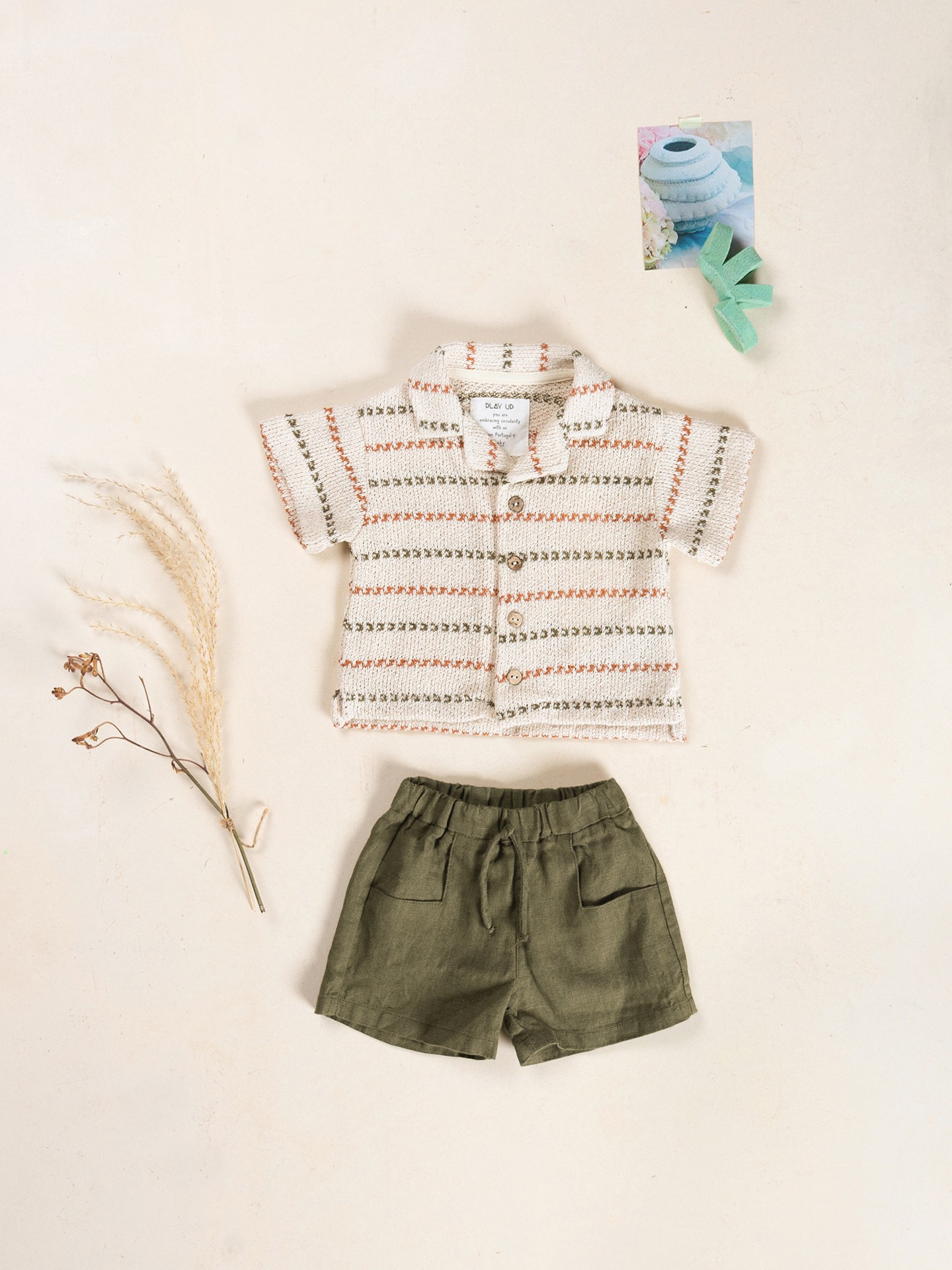 Short en tissu de lin