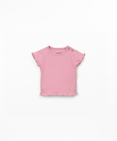 Ribbed organic cotton jersey t-shirt