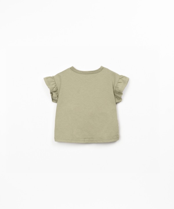 T-shirt en maille de coton biologique et recycl?