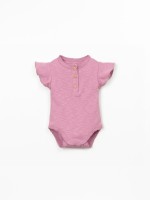 Body in cotone biologico con inserto a volant sulla manica Body in cotone biologico con inserto a volant sulla manica