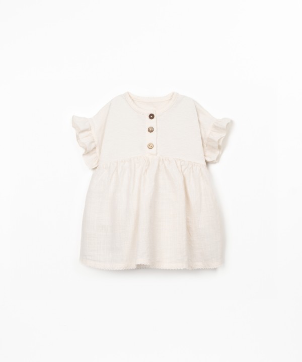 Dress in organic cotton and recycled cotton blend