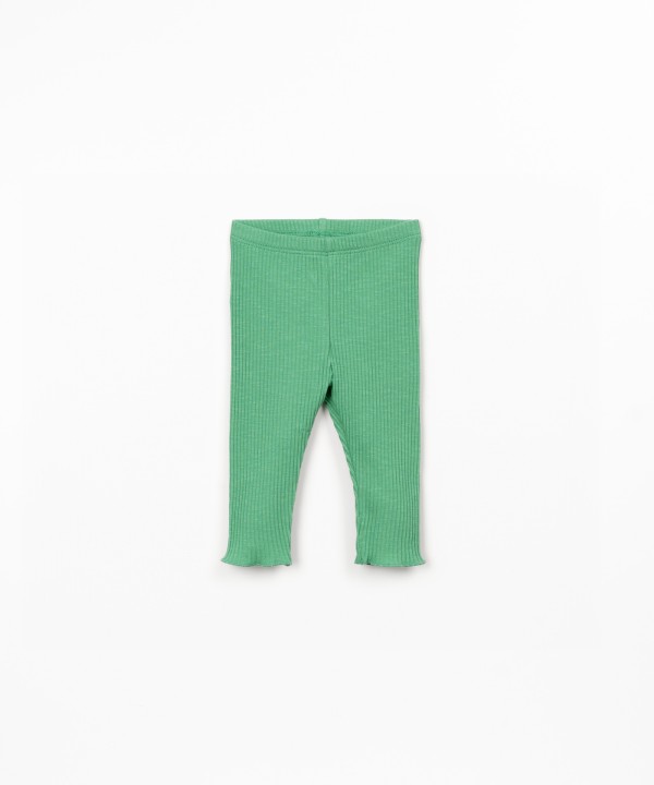 Ribbed leggings in organic cotton