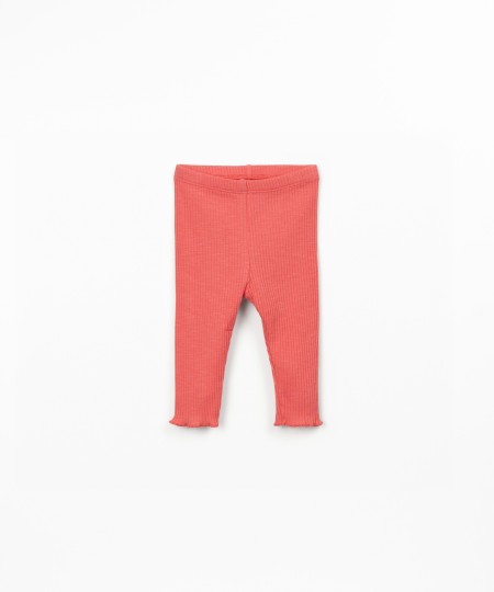 Ribbed leggings in organic cotton