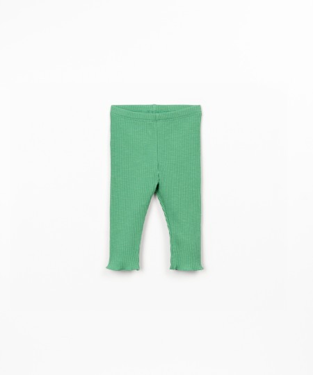 Ribbed leggings in organic cotton