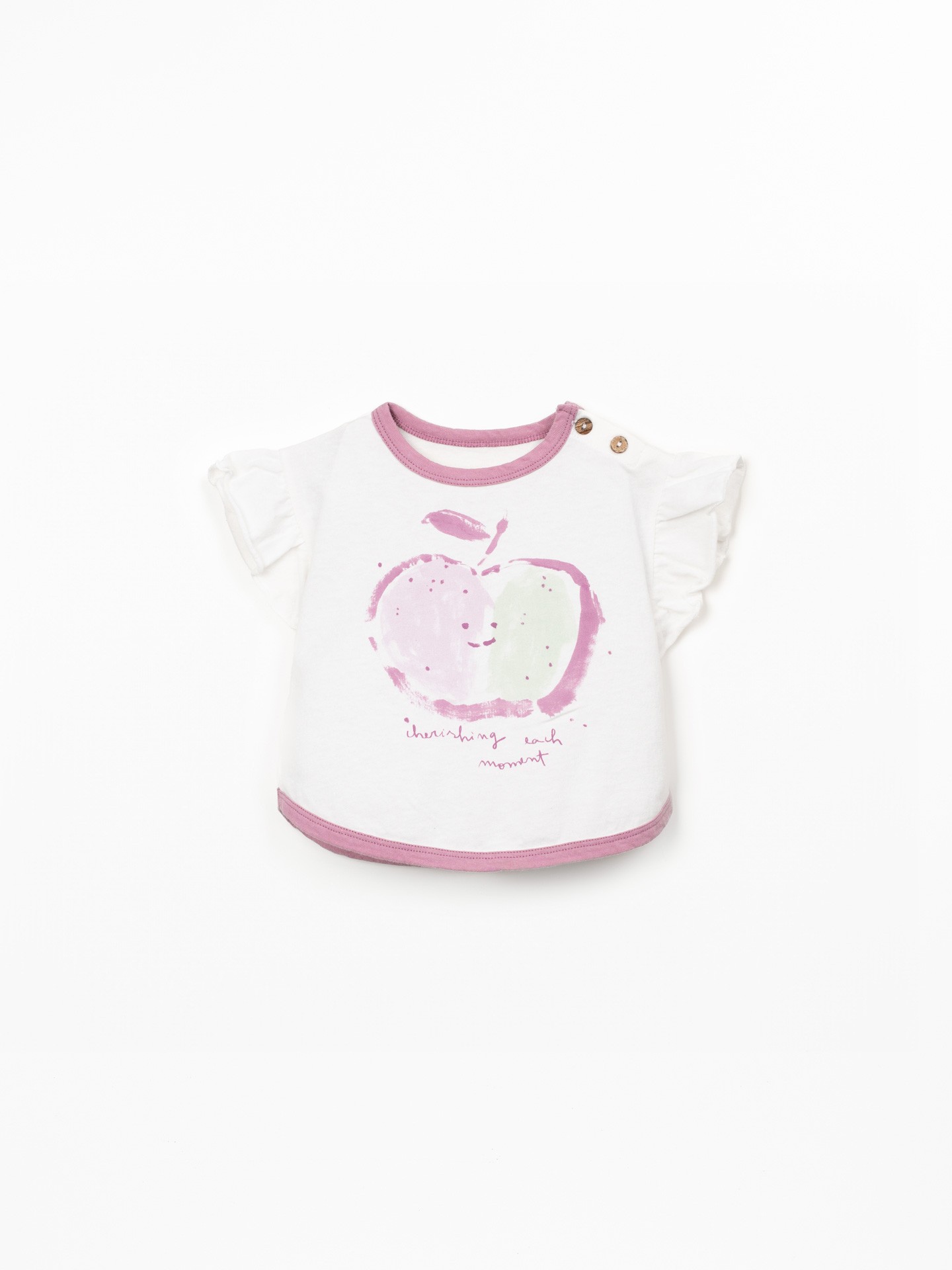 T-shirt with ruffle sleeves