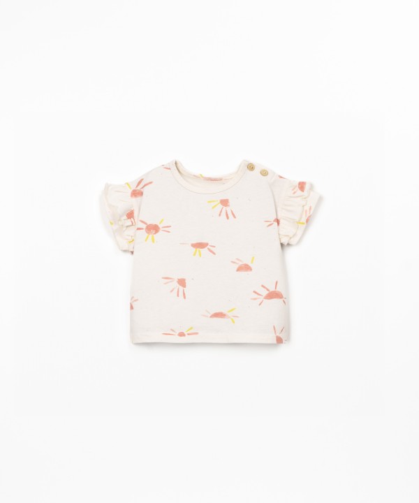 UV-protective t-shirt in a blend of recycled and natural fibers