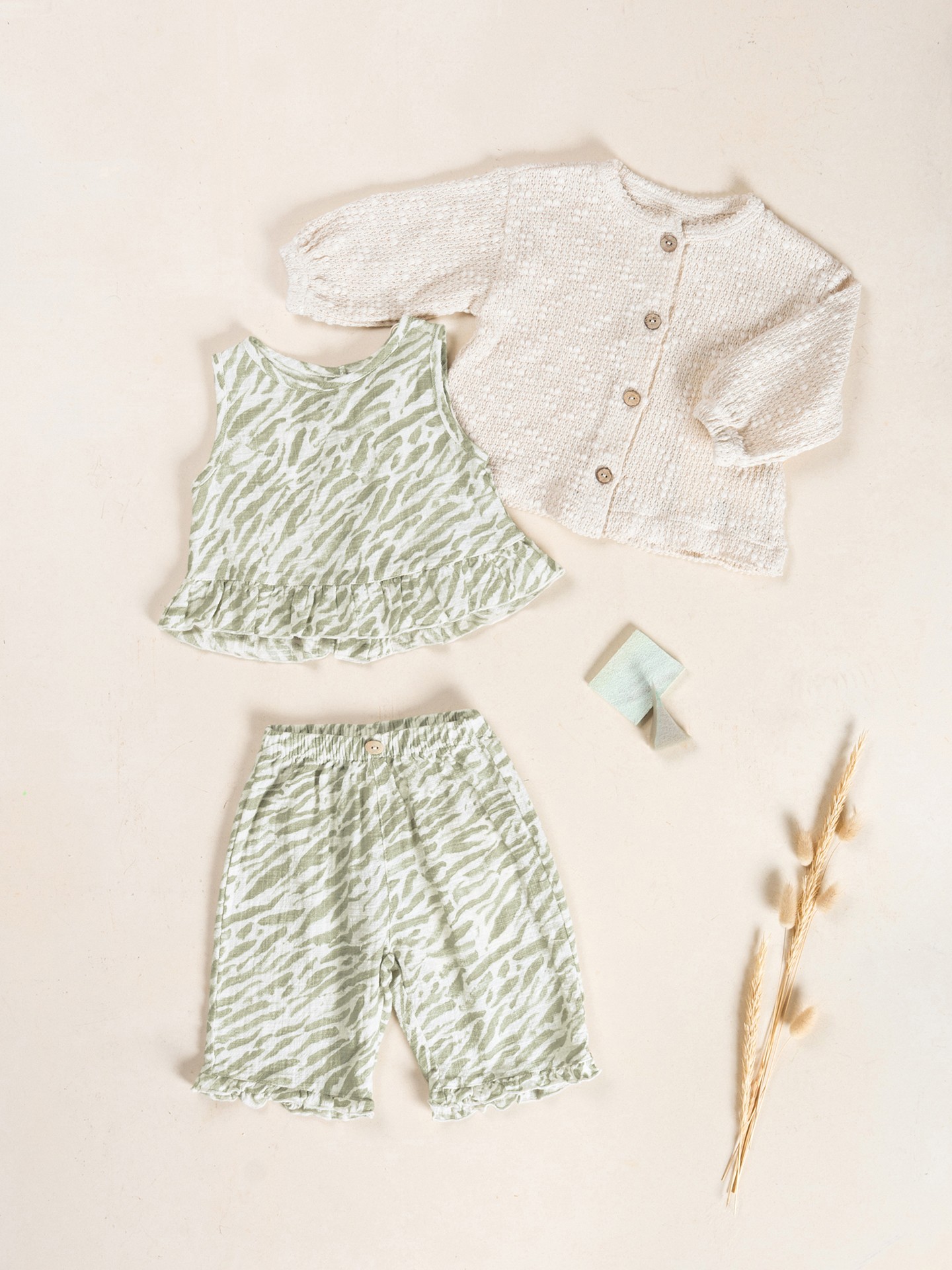 Top in tessuto con stampa