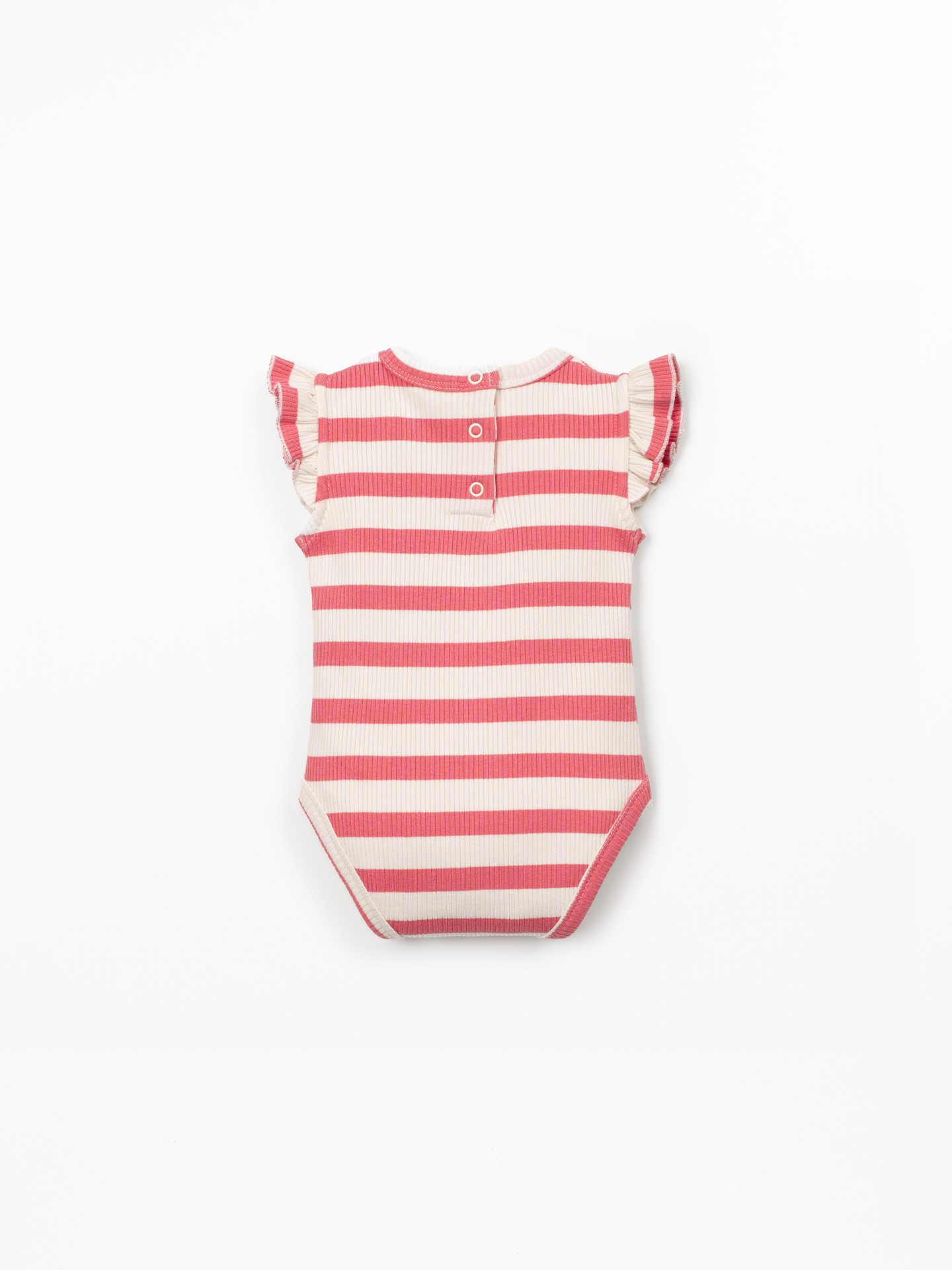 Ribbed jersey bodysuit with stripe pattern