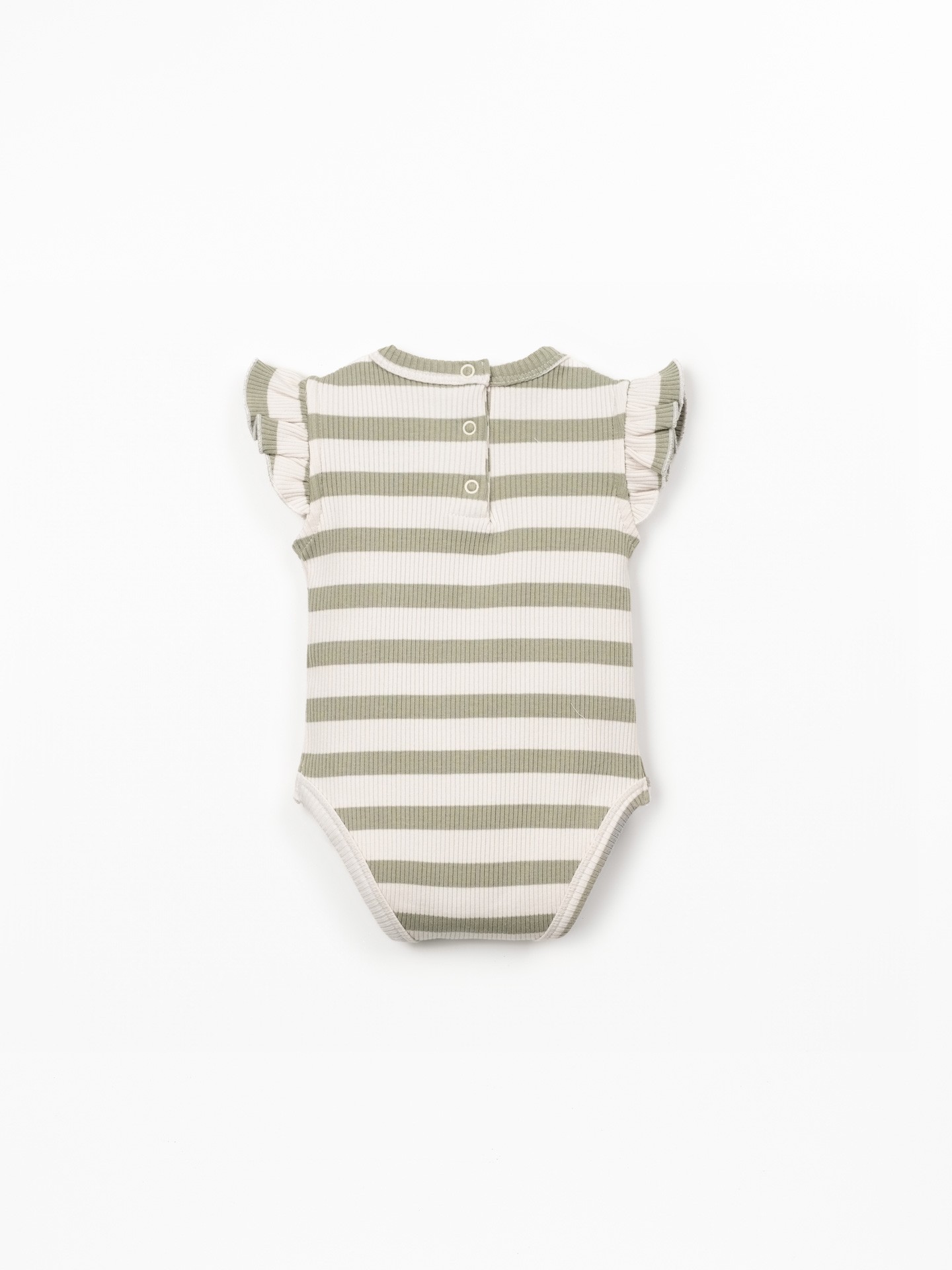 Ribbed jersey bodysuit with stripe pattern