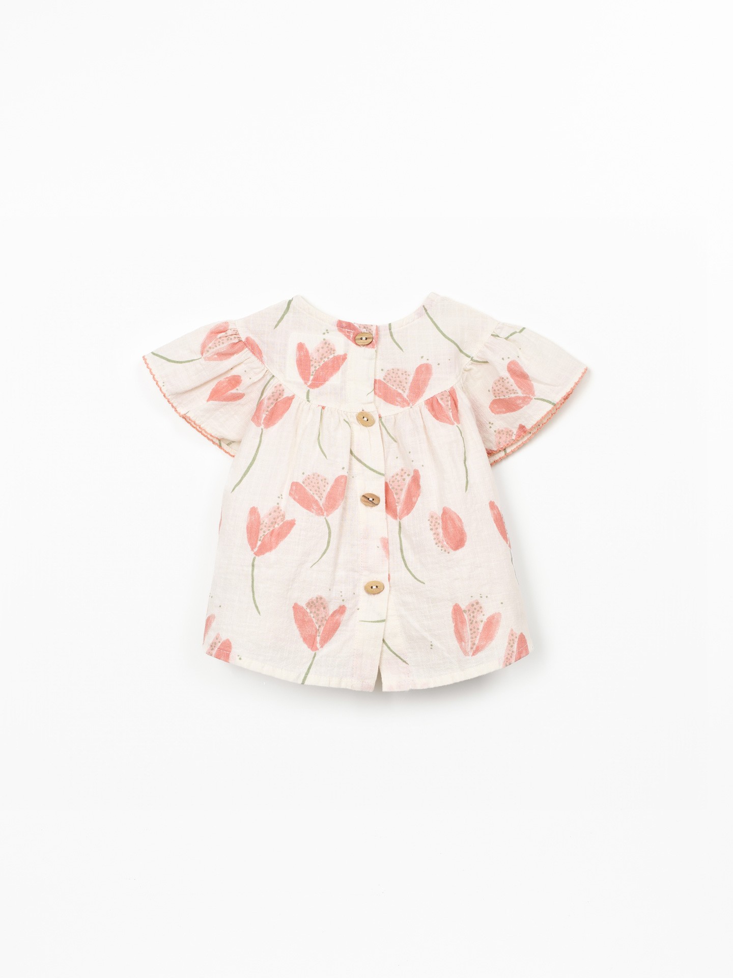 Túnica con estampado de tulipanes