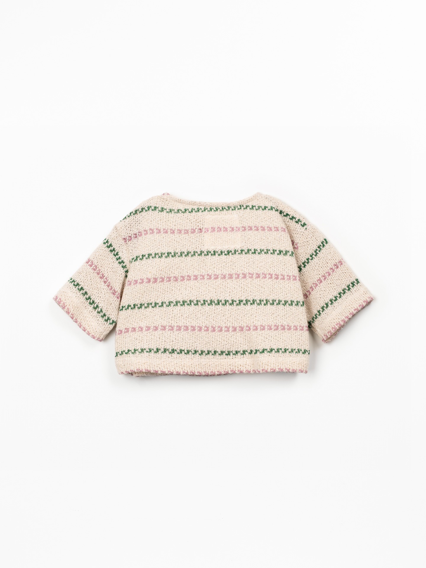 Sweater in cotton and recycled cotton blend