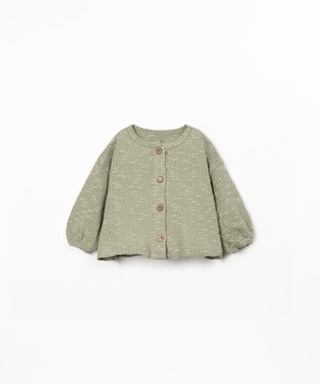 Knit jacket with Re(Play) yarn