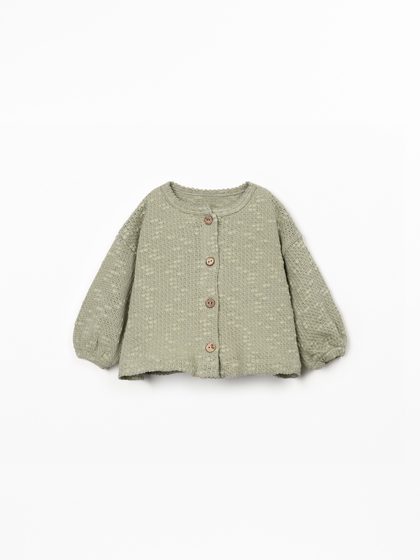 Knit jacket with Re(Play) yarn