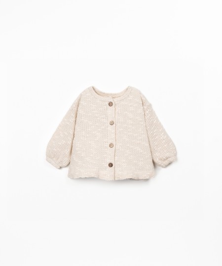 Knit jacket with Re(Play) yarn