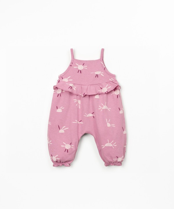 Jersey romper with print