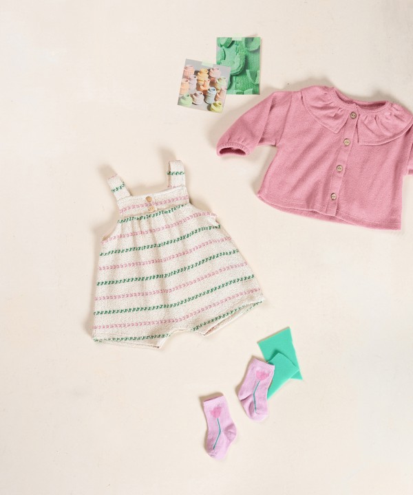 Jumpsuit in cotton and recycled cotton blend