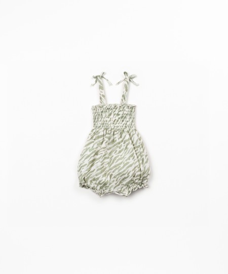 Tuta in cotone biologico con stampa zebrata