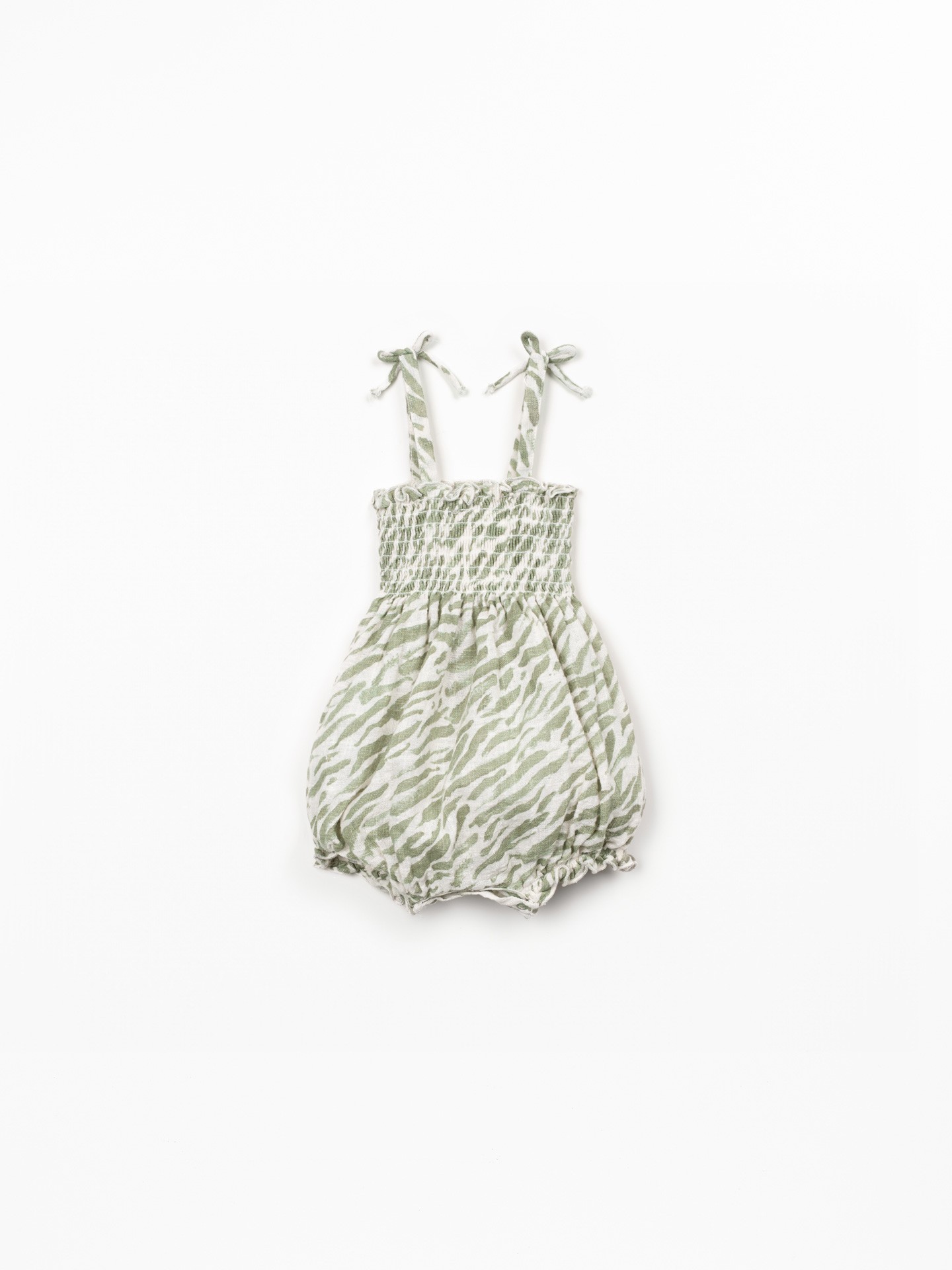 Organic cotton jumpsuit with zebra print