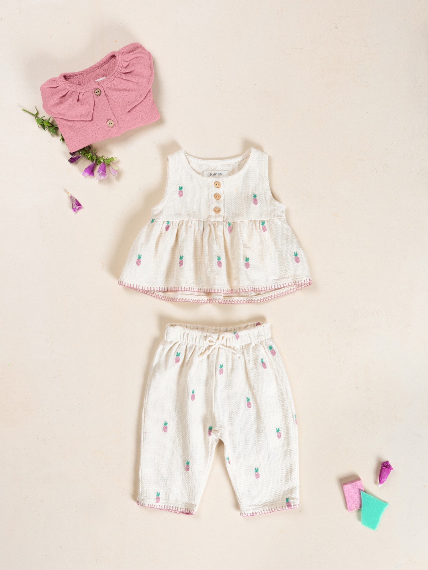 Organic cotton trousers with print