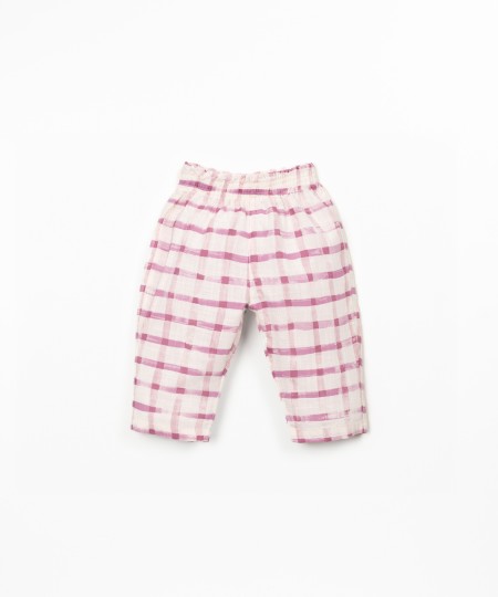 Plaid printed trousers