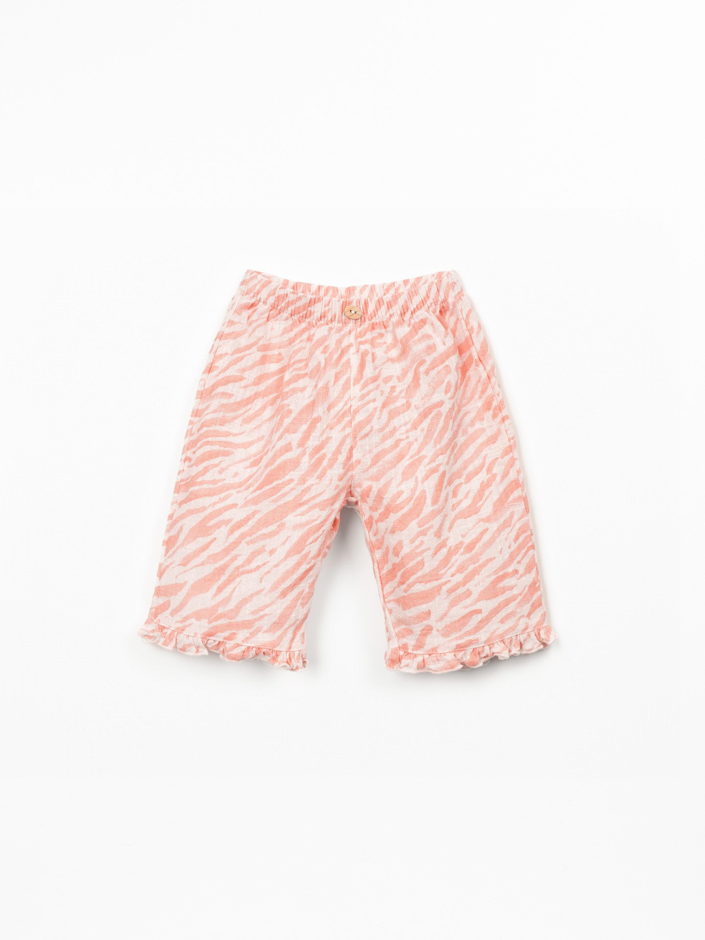 Trousers with print and elasticated waist