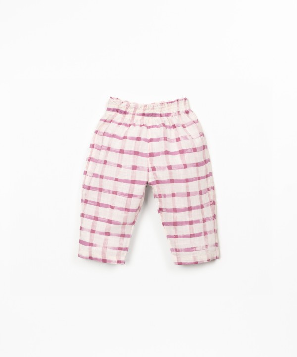 Plaid printed trousers