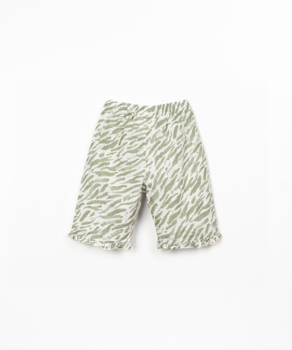 Pantaloni con stampa e vita elasticizzata