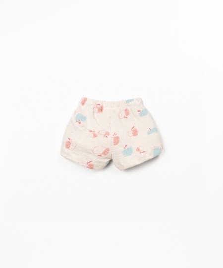 Short en maille avec mélange de coton régénératif et coton recyclé