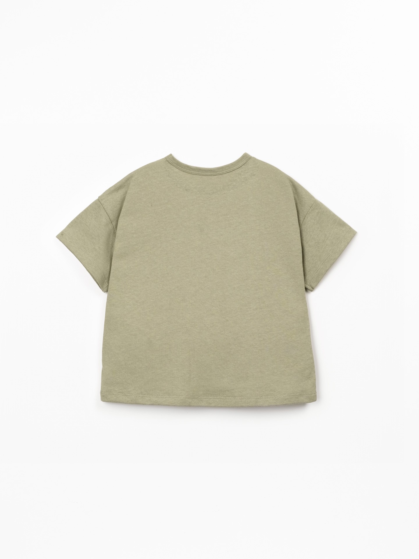 T-shirt en maille de coton biologique et lin