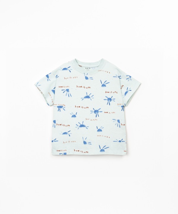 Anti-UV t-shirt with sun print