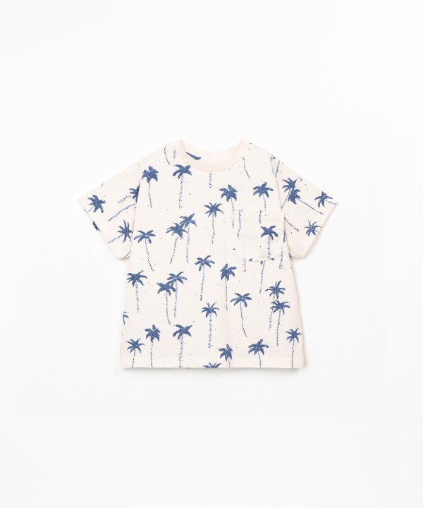 T-shirt in a blend of natural and recycled fibers