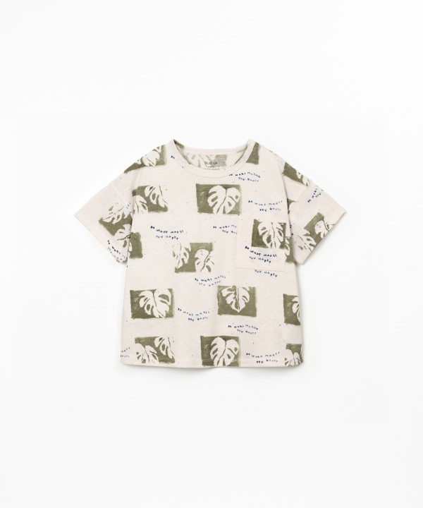 T-shirt in a blend of natural fibers