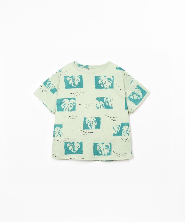 T-shirt in a blend of natural fibers