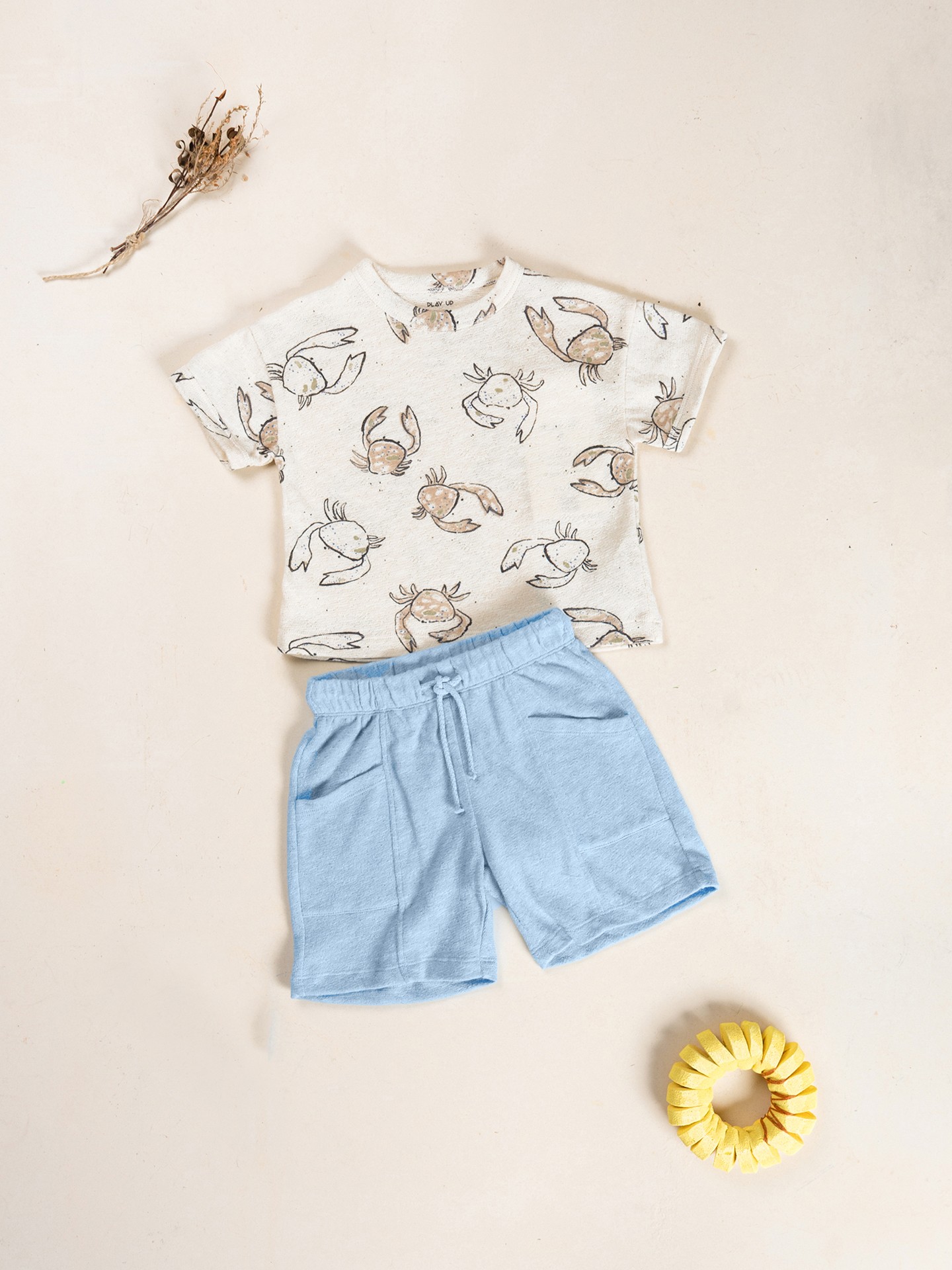 Camiseta de fibras naturales con estampado