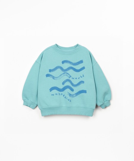Sweatshirt with illustration on the back