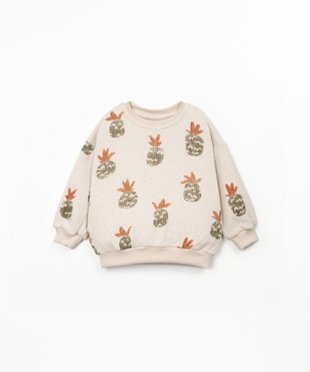 Sweatshirt with pineapple print