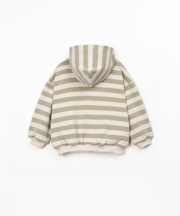 Striped hoodie sweatshirt
