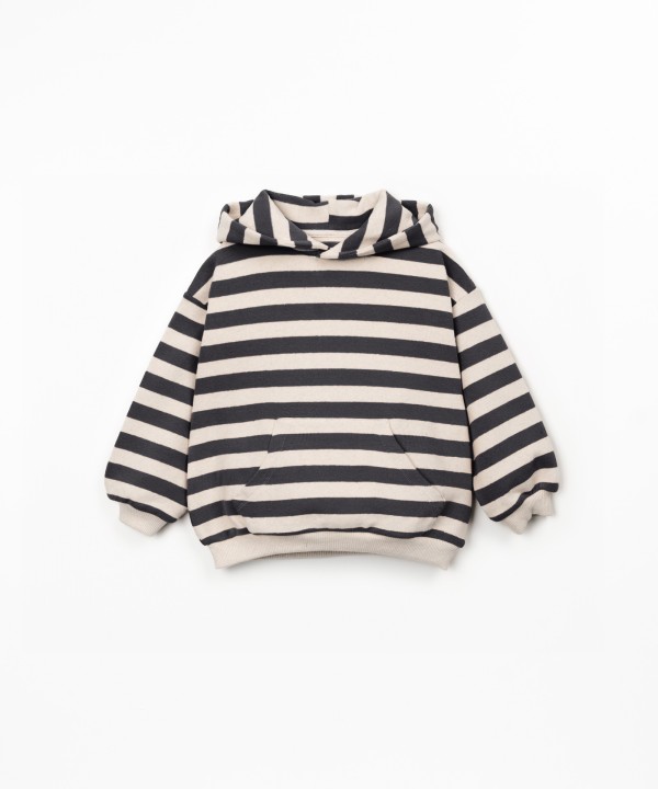 Striped hooded sweatshirt
