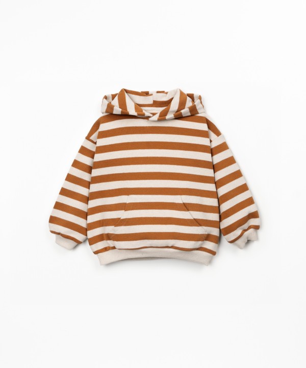 Striped hoodie sweatshirt
