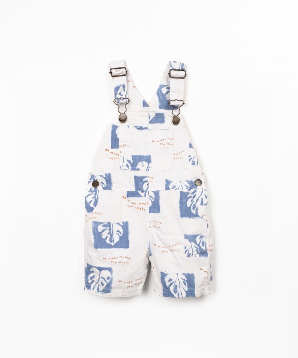Cotton jumpsuit with print