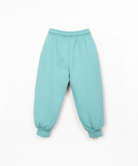 Pantalon en fibres naturelles avec dessin