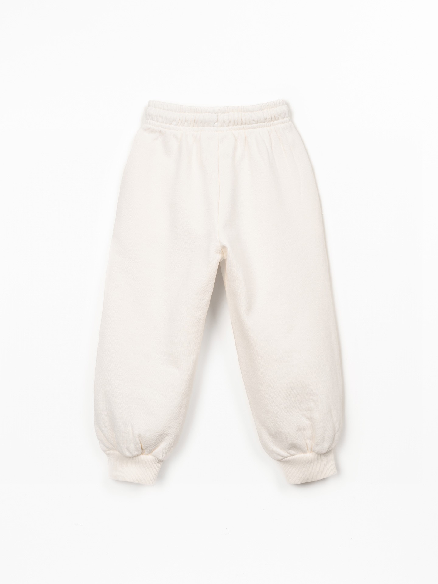 Trousers in natural fibers with print