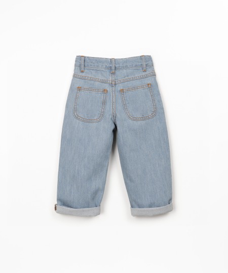 Pantalon en denim avec ceinture réglable