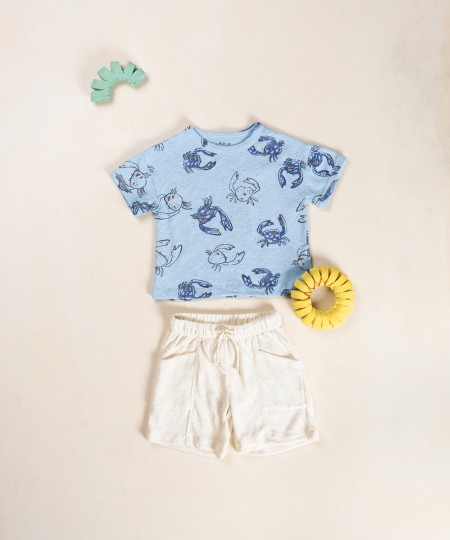 Short en maille avec poches