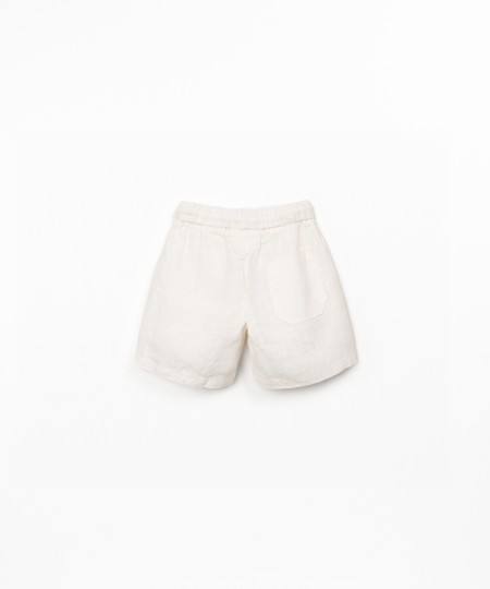 Pantaloncini in lino con cintura regolabile