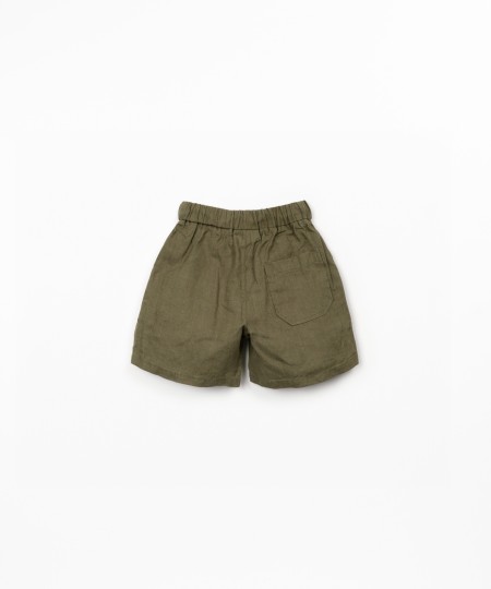 Pantaloncini in lino con cintura regolabile