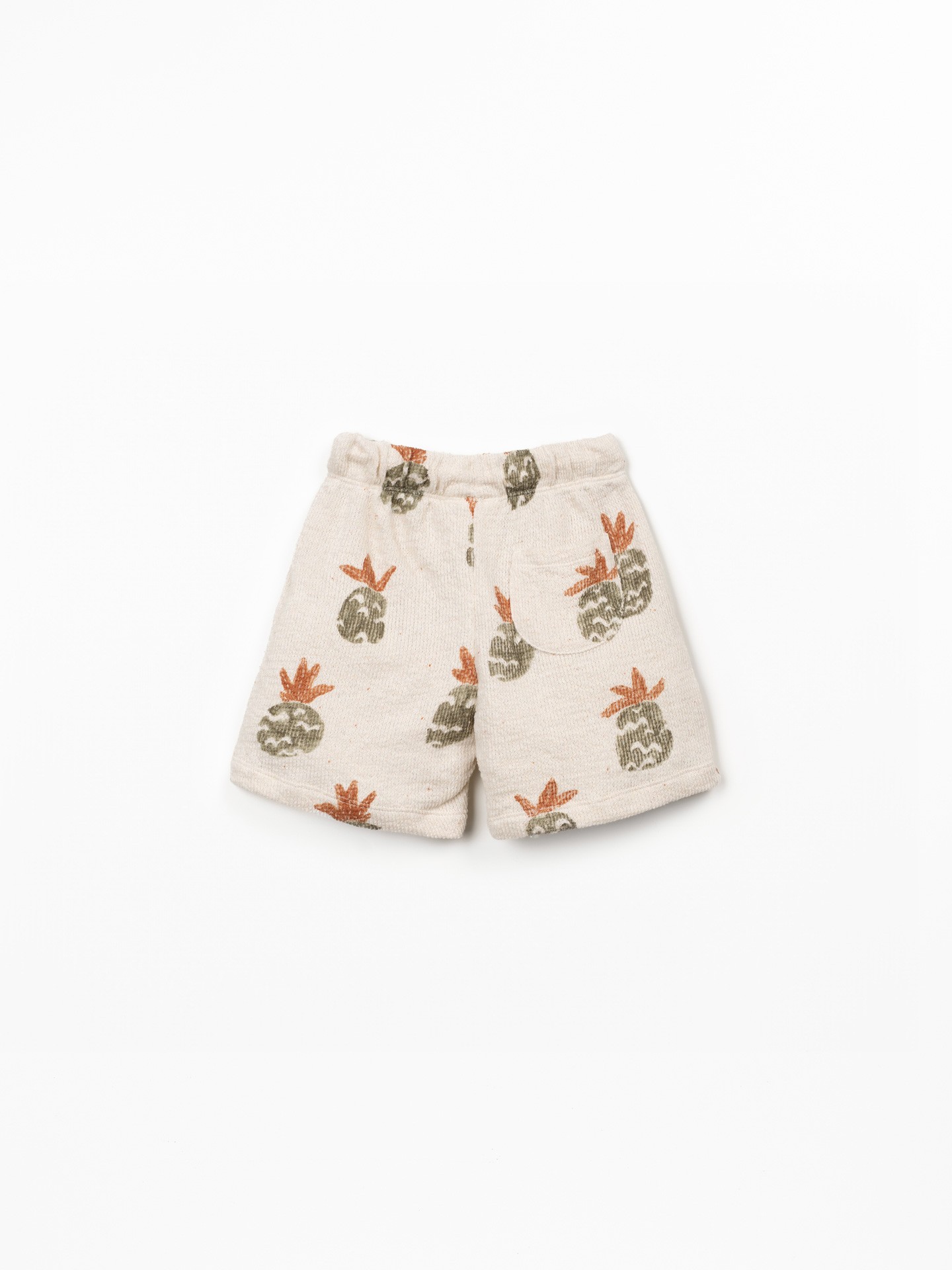 Jersey shorts with pineapple print
