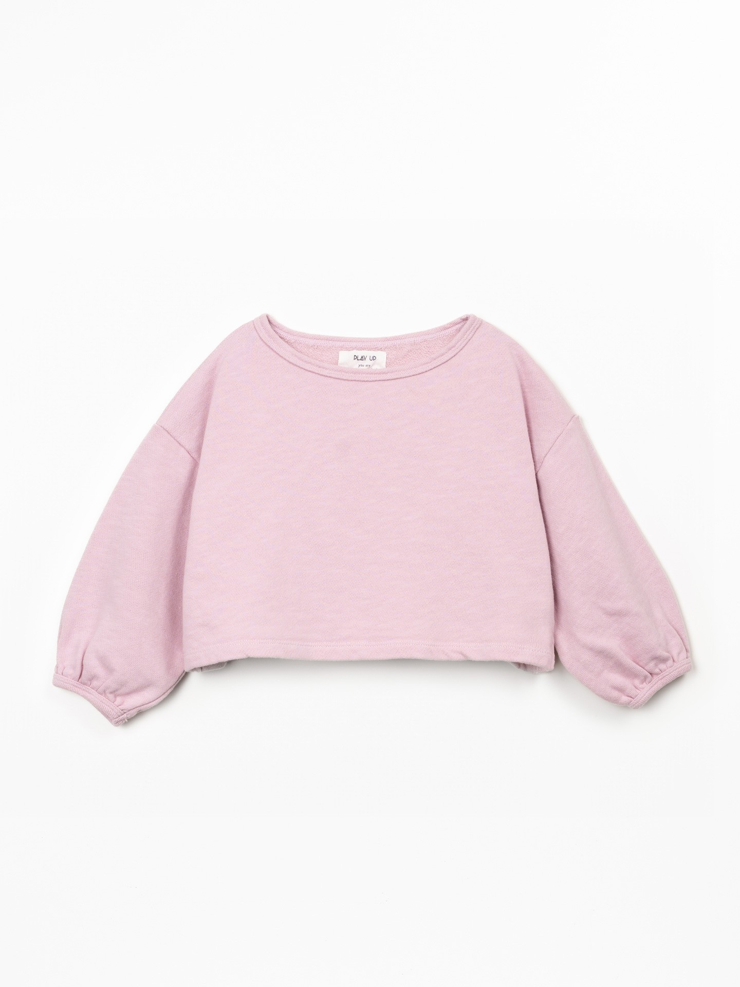 Fleece sweatshirt in organic cotton and cotton