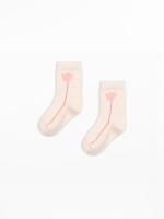 Jacquard socks with flower pattern