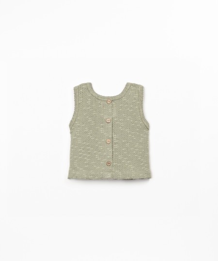 Top sans manches en maille texturée